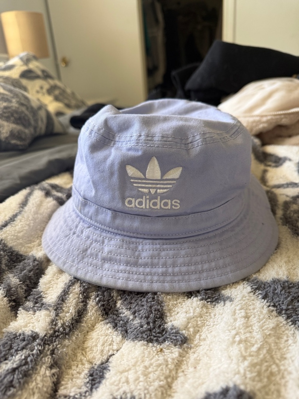 adidas Lavender Trefoil Bucket Hat